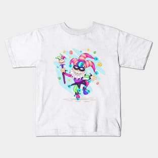 Cheerful cartoon joker Kids T-Shirt